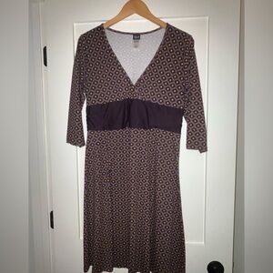 Patagonia Purple Geometric Long Sleeve Dress
